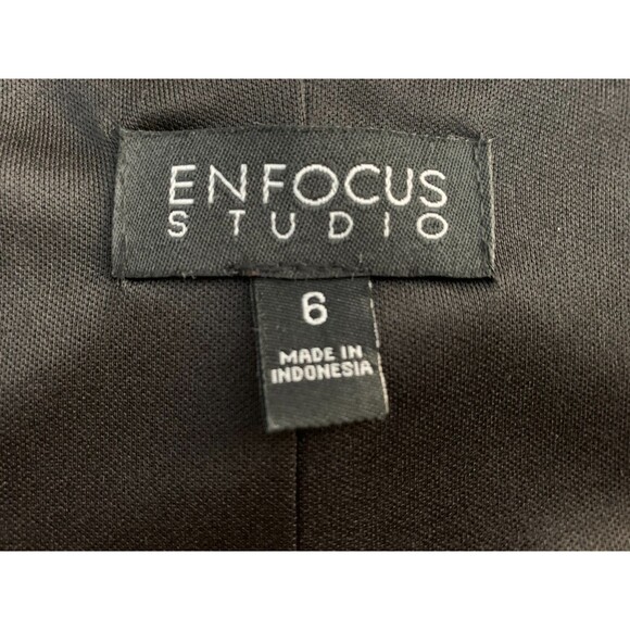 Enfocus Studio Women's size 6 Black Floral Bodice Sheath Dress Stretch Lined - Picture 3 of 9